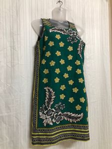Zara Mini Green Printed Dress