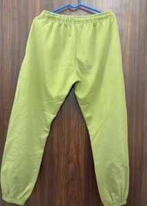 Green Cotton Blend Joggers
