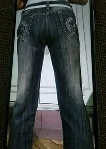 Grey Embroidered Jeans (Women&#39;s)
