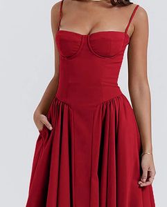 corset red dress
