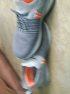 Gray Knitted Casual Sneakers