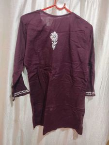 Short Chikankari Kurti