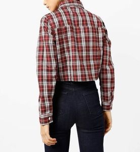 Cropped Flannel Women Shirt