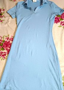 Light Blue Polo Dress