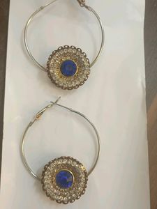 Bule Circle Earring