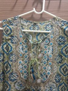 Green Printed Dress