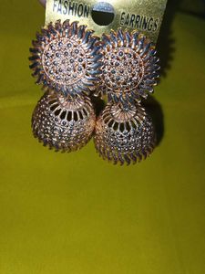Metal jhumka Earrings