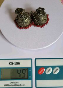 92.5 Sterling Silver Jhumka Earrings