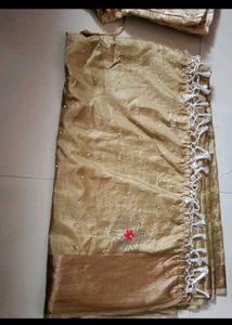 Elegant Golden Saree