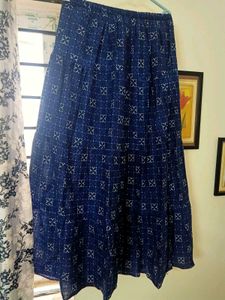 Women&#39;s Blue Flared Skirt