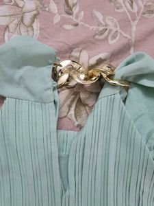 Mint Green Chain Halter Top