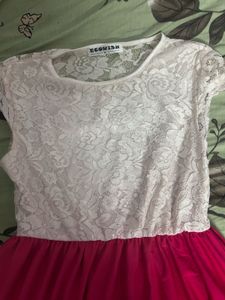 Cute Pink &amp; Lace Dress