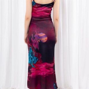 Sunset Print Slip Dress