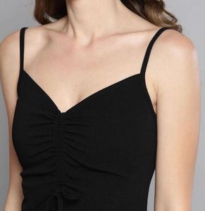 Black Rushing Bodycon Dress