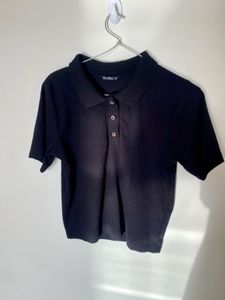 Black  Polo Top