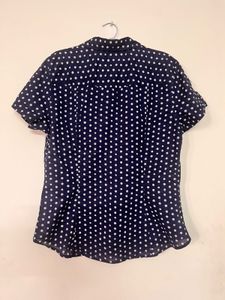 Polka Dot Navy Blouse
