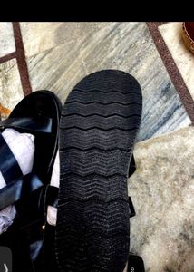 Mr CL All Black Sandals Unused And Super Fine Qua