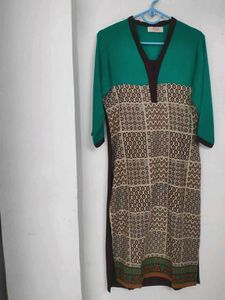 Libas Green & Brown Kurta