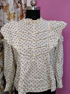 Ruffled Polka Dot Top