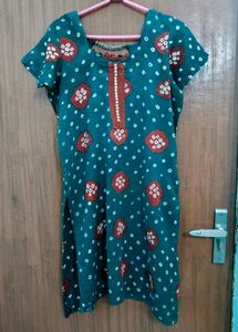 Bandhani Green Suit