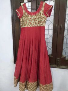 Red Anarkali Gown