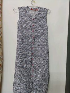 Branded Patterned Sleeveless Dress