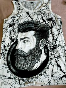 Graphic Print Vest