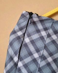 Plaid Pleated Skirt