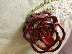 Plastic Rose Hair Claw Clip