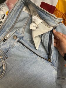 H And M Wide Light Blue Jeans