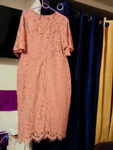 Elegant Lace Midi Dress For Girls And Women
