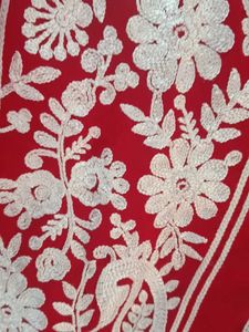 Red Embroidered Kurta