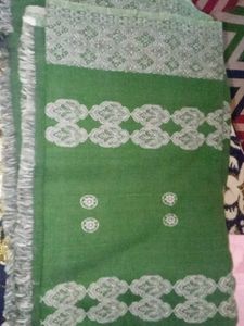 Green Patterned Throw Blanket