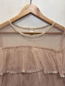 Ruffled Mesh Top
