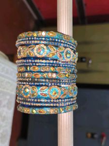 Blue & Gold Bangle Set