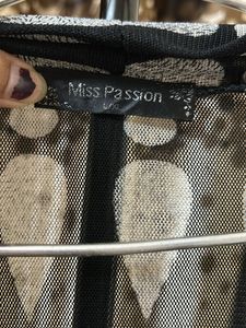 Vintage Black &amp; White Sheer Top