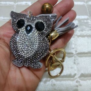 Studded Owl Keychain