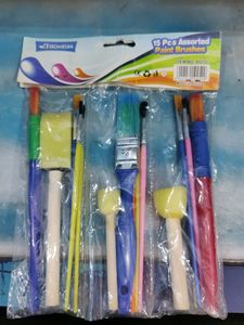 15 Pcs Assorted Paint Brushes