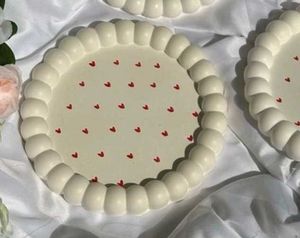 Heart Print Decorative Tray