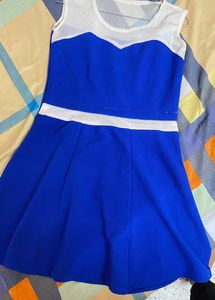 White Blue Dress
