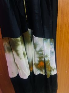 Flared black abaya with puff sleeves⚡️