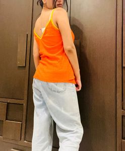 Orange Frill Designer Top