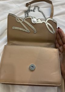 Karl Lagerfeld Beige Chain Bag