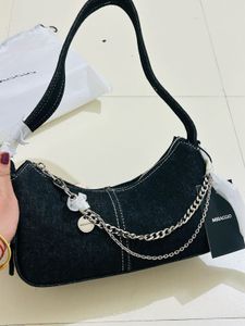 Denim Chain  Shoulder Bag