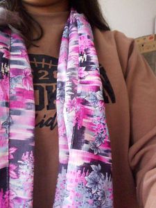 Floral Print Ethnic Dupatta / Tunic