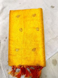 New Freash Silk Sarees With All Over Stone Work