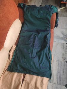 Teal Embroidered Indian Kurti