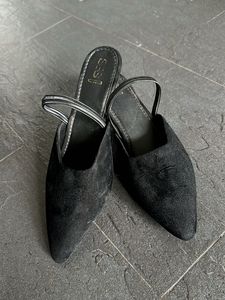 Black Velvet Heels