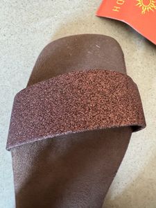 Brown Glittery Flats