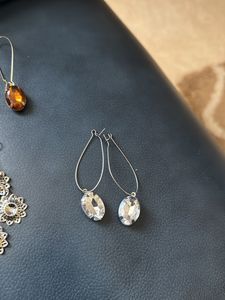 Silver Coloured Casual Earrings 4 Pairs